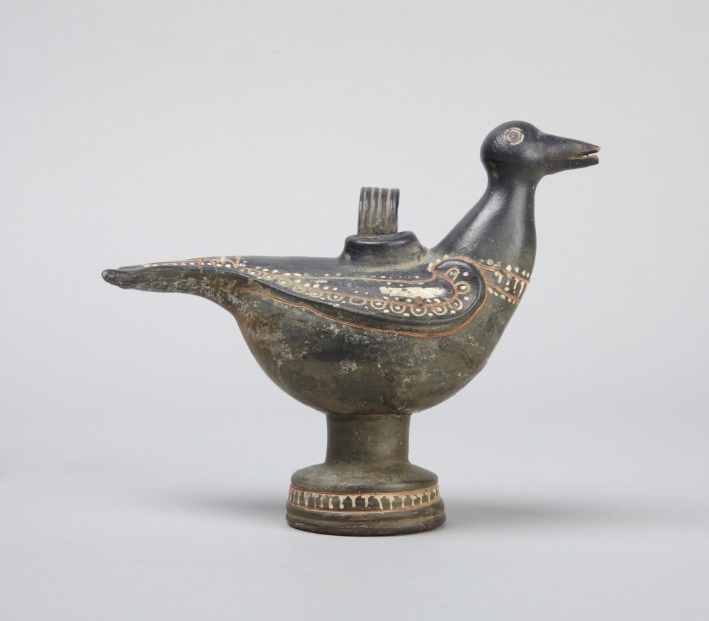 Greek Pottery: 4th-Century Campanian Bird-Shaped Askos (Oil-Pourer)
